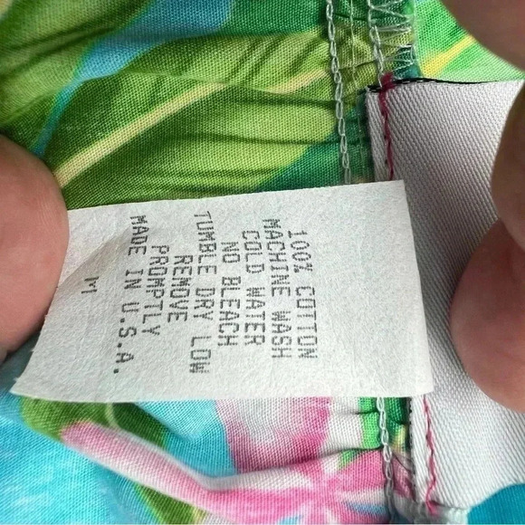 Wave‎ Shoppe Mid-Calf Turquoise Floral Kaftan Dress Sz M - Picture 13 of 16